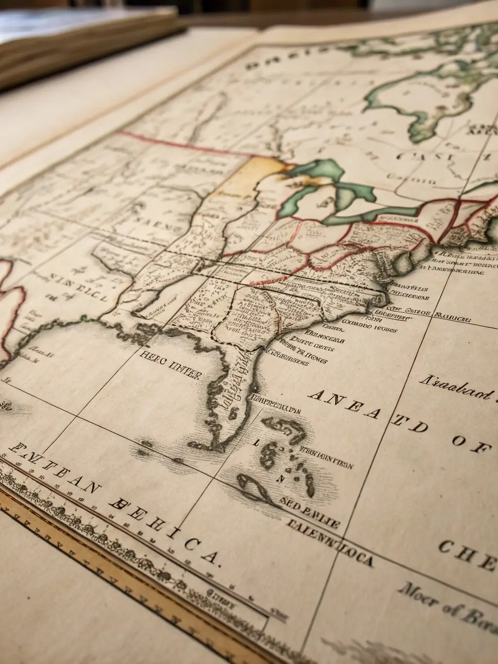 A photograph of a historical document or map related to Gabriac's history, carefully preserved and displayed in an exhibition.